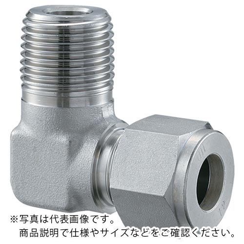 フジトク ハーフエルボ Φ15×1/2 ステンレス鋼鋼管用 Wフェルールフィッティング SUS316 ( ME-15-4 ) 【製造業者取寄】