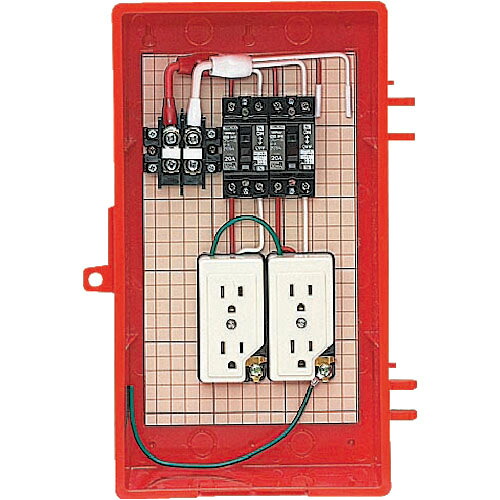 未来 ( 未来工業 ) 屋外電力用仮設ボックス(赤色) ( RB-3A ) 【メーカー取寄】