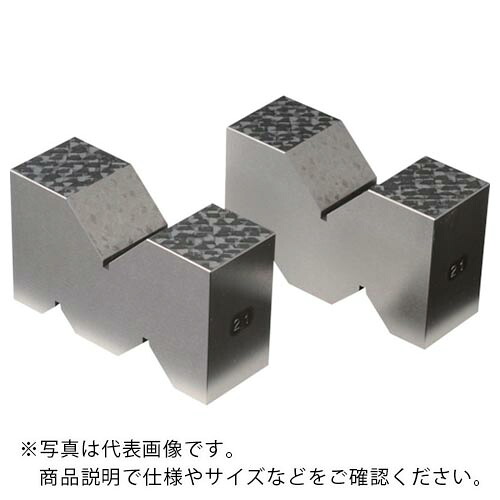 RKN ( 理研計測器製作所 ) 鋳鉄製VブロックA形 全長75mm×V幅30mm 2個1セット ( RCV-A75 ) 【メーカー取寄】