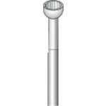 ナカニシ 精密スチールカッター 12本入 カップ型 φ4.5×3.1×軸φ2.34 ( 33095 )