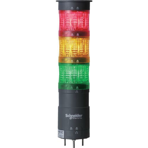 シュナイダー 赤橙緑 φ60 積層式LED表示灯 直取付 ( XVU6B3ROGW ) 【メーカー取寄】