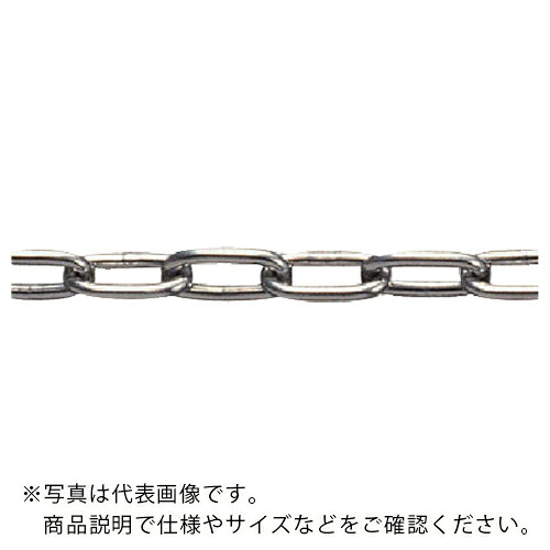 水本 ( 水本機械製作所 ) ステンレスチェーン 30m 使用線径d7mm 内長P37mm ( 7-B )