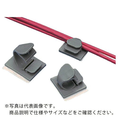 PANDUIT ( パンドウイット ) コードクリップ 粘着テープ付き テレホングレー (100個入) ( LWC38-A-C14 )