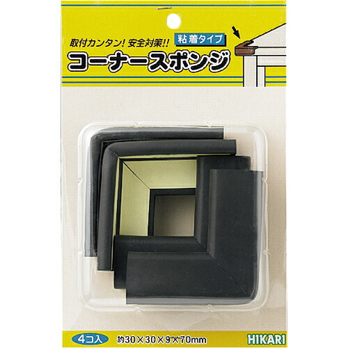 光 隅っこ海綿体 4p 黒 ( PSRK-313 ) 【10Pk仕掛ける】 【製造業者取寄】