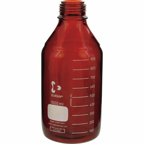 SIBATA ( 柴田科学 ) 耐熱ねじ口びん 茶褐色 びんのみ 1000mL 10入 ( 017210-10004A )