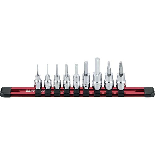 ミトロイ ( 水戸工機 ) 1/4 ヘックスソケット ホルダーセット 9コマ10点 ( HH210M )