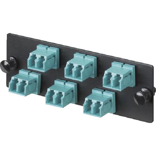 PANDUIT ( パンドウイット ) 光ファイバー LCアダプタパネル デュプレックス 12芯 OM3/OM4 ( FAP6WAQDLCZ )