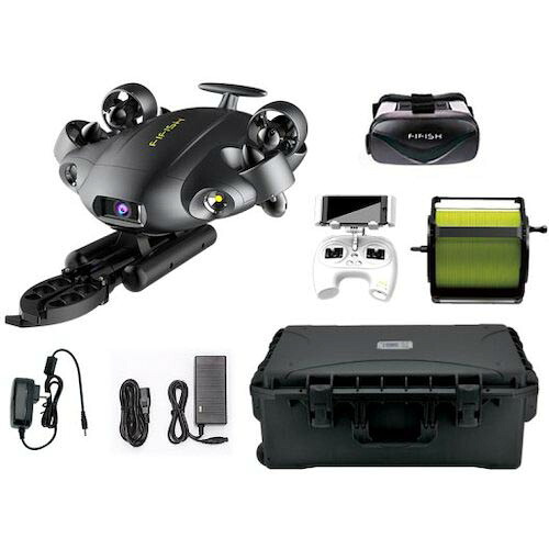 キューワイシー FIFISH V6 EXPERT 水中ド貸し付け金 200m有線テレビ(ロボットアーム・ハードケース付) ( 5062534 ) 【製造業者取寄】