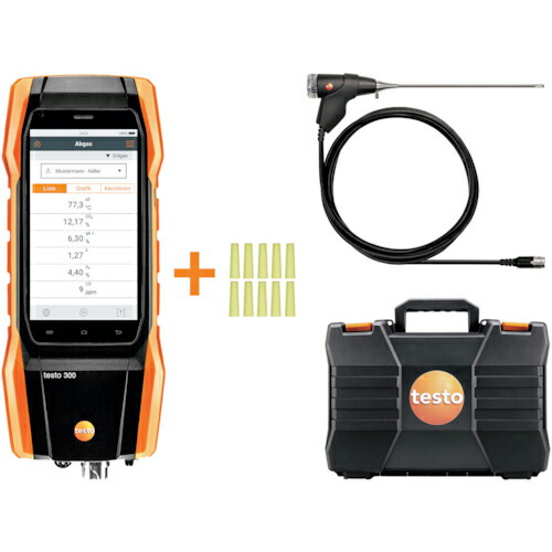 TESTO ( テストー ) かっこ良い排気ガス計 ｔｅｓｔｏ ３００ Ｏ２，ＣＯ，３００ＭＭプローブセット ( TESTO300O2CO_300MM_SET )