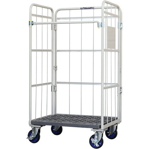 ワコーパレット 床板可塑性物質製カゴ車 850×650×1500 ( WKP-8565L ) 【製造業者取寄】