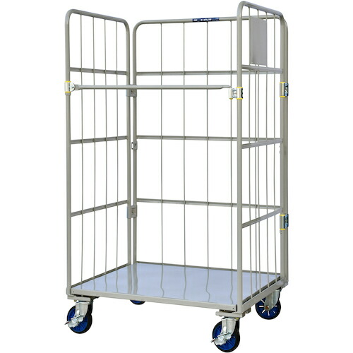 ワコーパレット 床板スチール製カゴ車 1000x800x1700 ( WK6-10 ) 【メーカー取寄】