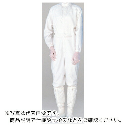 ミドリ安全 立体裁断構造超静電クリーンウェア ホワイト 5L ( C1515W-5L )