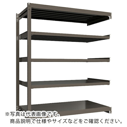 ICHIMAI ( HIKARI製造所 ) 掛け目ボルトレスラック 段掛け目1000Kg H2100×W1800×D900 全ての存在5段 繋ぎ合わせる薄墨色 ( TH1000-769R5 ) 【製造業者取寄】