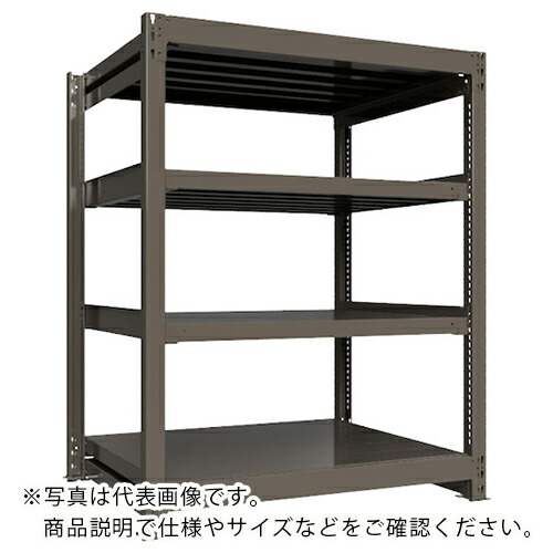 ICHIMAI ( HIKARI製作所 ) 重量ボルトレスラック 段荷重1000Kg H1500×W1200×D900 天地4段 単体グレー ( TH1000-549T4 ) 【メーカー取寄】