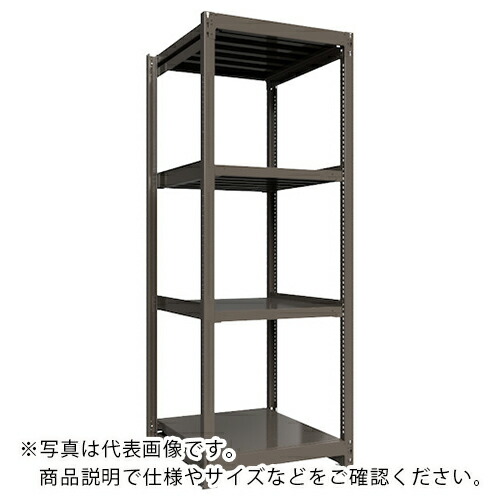 ICHIMAI ( HIKARI製造所 ) 掛け目ボルトレスラック 段掛け目1000Kg H2400×W900×D900 全ての存在4段 単体薄墨色 ( TH1000-839T4 ) 【製造業者取寄】