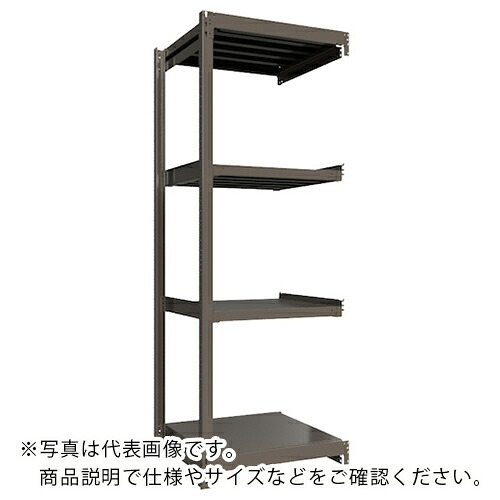 ICHIMAI ( HIKARI製作所 ) 重量ボルトレスラック 段荷重1000Kg H2400×W900×D750 天地4段 連結グレー ( TH1000-837R4 ) 【メーカー取寄】