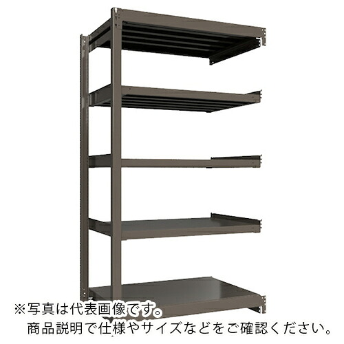 ICHIMAI ( HIKARI製作所 ) 重量ボルトレスラック 段荷重1000Kg H2100×W1200×D750 天地5段 連結グレー ( TH1000-747R5 ) 【メーカー取寄】