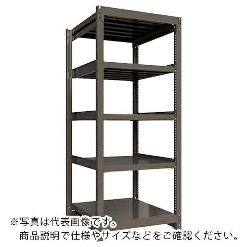 ICHIMAI ( HIKARI製作所 ) 重量ボルトレスラック 段荷重1000Kg H2100×W900×D900 天地5段 単体グレー ( TH1000-739T5 ) 【メーカー取寄】