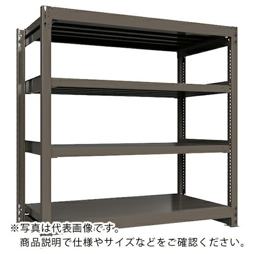 ICHIMAI ( HIKARI製作所 ) 重量ボルトレスラック 段荷重1000Kg H1500×W1500×D750 天地4段 単体グレー ( TH1000-557T4 ) 【メーカー取寄】
