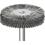 ナカニシ 硬鋼導線毛はらい特厚 5本入 銀輪型 φ25×6×軸φ3 線φ0.15 ( 50447 )