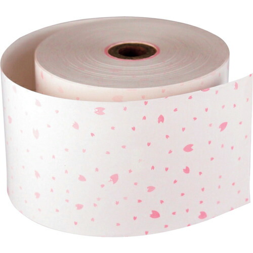 グリーンクロス ファンシーレジ用紙 80mm幅 桜 ピンク 20巻入り ( 6300028115 ) 【メーカー取寄】