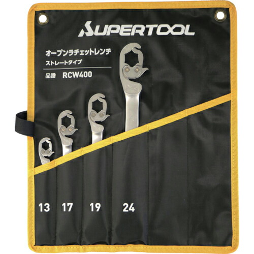 百貨店 ( スーパーツール ) オープンラチェットレンチ(引っ切り無い)4丁仕掛ける ( RCW400 ) 【製造業者取寄】