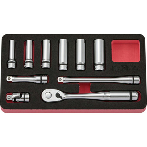 nepros ( 京都機械工具 ) nepros 9.5sq.ディープソケットレンチセット[10点] ( NTB3L10C ) 【メーカー取寄】 26,977円