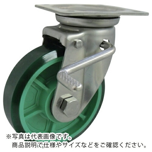 ヨドノ 脂製ウレタン天然ゴム拷問台ステンレス鋼製自在車ストッパー付 200 ( PNUJAB200 ) 【製造業者取寄】