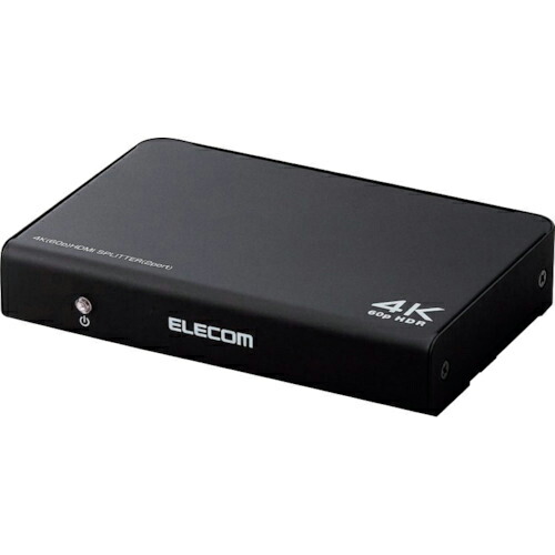 ELECOM ( エレコム ) HDMI分配器 4K60p対応 1入力 2出力 ( VSP-HDP12BK ) 【メーカー取寄】