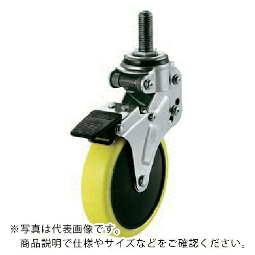 ユーエイ 和らげるキャスターS付自在車 100径帯電押しとどめるウレタン拷問台M12 ( NPT-100SUES-2-M12-35 )
