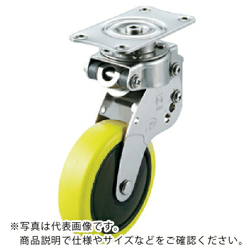 ユーエイ クッションキャスター自在車100径帯電防止性ウレタン車輪 ( SKY-S100SUE-2 )