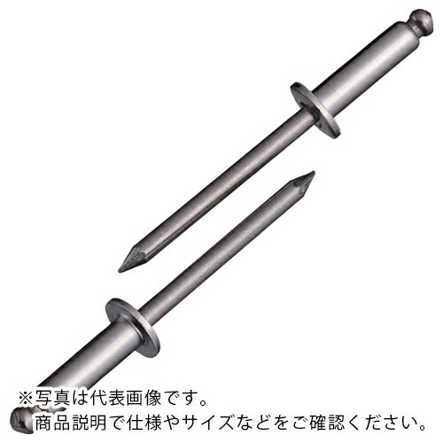 エビ ( ロブテックス ) 日おおいリベット(ステンレス鋼/ステンレス鋼製) 8-8(100本入) エコBOX ( NST8-8EB ) ネジ・釘・金属素材-リベット