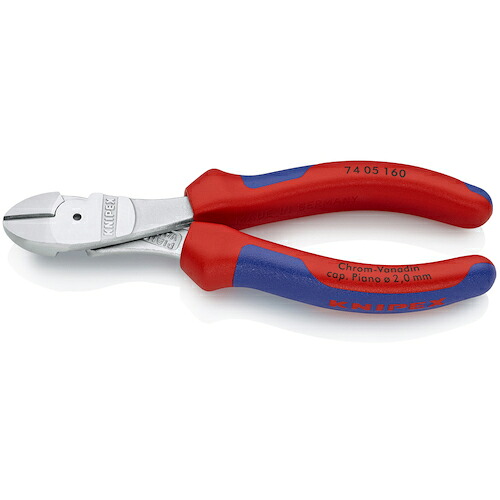 KNIPEX 豪然たる型ニッパー 160m コンフォートハンドル(Crメッキ)m ( 7405-160 ) 花・ガーデン・DIY-手動工具-DIY・工具