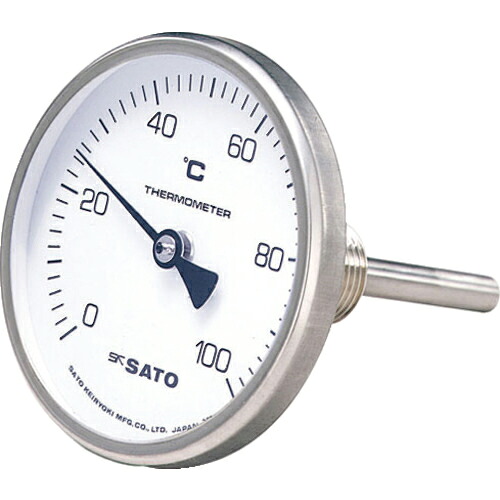 佐藤 ( 佐藤計量器製作所 ) バイメタル式温度計ＢＭ－Ｔ－７５Ｓ －３０～５０ ６０Ｌ（２１１０－１０） ( BM-T-75S-1 )