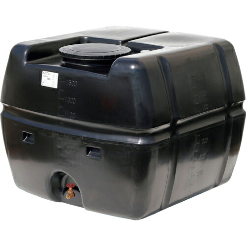 SUIKO ( スイコー ) スーパーローリータンク 1500L 黒 直後ばらいスリースバルブ50A付 ( SLT-1500 BK+SV50A ) 【製造業者取寄】