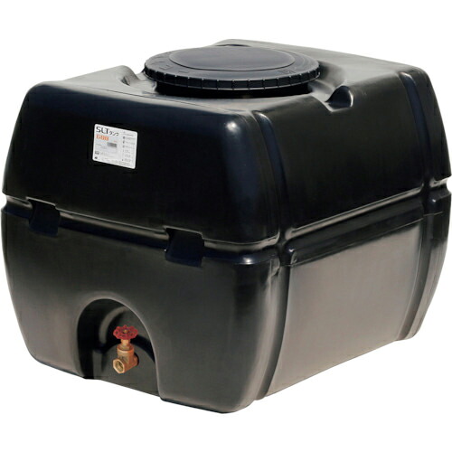 SUIKO ( スイコー ) スーパーローリータンク 600L 黒 直後ばらいスリースバルブ40A付 ( SLT-600 BK+SV40A ) 【製造業者取寄】
