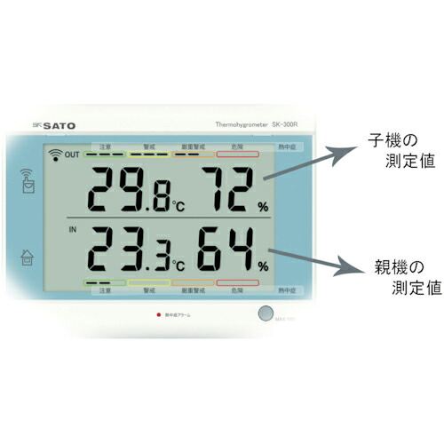 佐藤 ( 佐藤計量器製作所 ) 最高最低無線温湿度計 （８４２０－００） ( SK-300R )
