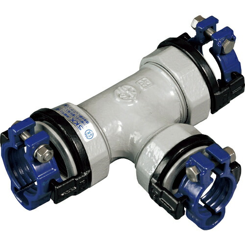 SKカワニシ ( 川西水道機器 ) 塩ビ管用継手 SKXナット付チーズV40×V40 ( SKX-NT-V40XV40 )