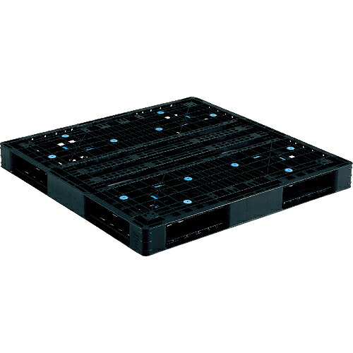 サンコー　リサイクルプラスチックパレット　８１２１４０　Ｒ４－１１１１－５ブラック SK-R4-1111-5-BK ( SKR411115BK ) 三甲（株）
