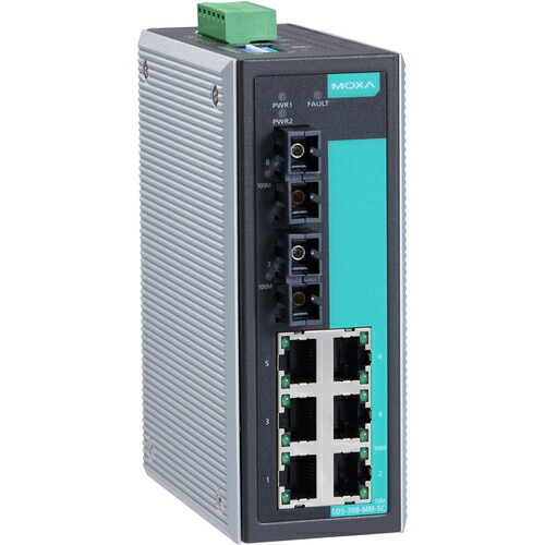 MOXA ( アイ・ビー・エス・ジャパン ) 8界面(RJ45×6、マルチ流行り物SC繋ぎ×2) アンマネージド イーサネットスイッチ 広広とした体温ひな型 ( EDS-308-MM-SC-T ) アイ・ビー・エス・ジャパン(株)