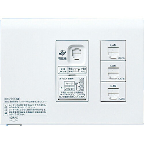 Panasonic 宅内LANパネルひらいてねット4箇所 ( WTF35865W ) 【メーカー取寄】