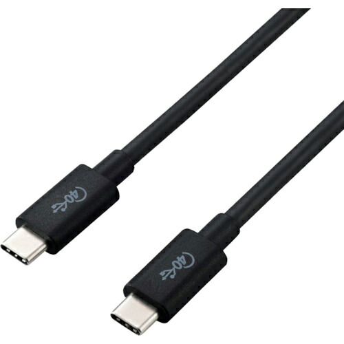 ELECOM ( エレコム ) USB4ケーブル C-Cタイプ 認証品 PD対応 40Gbps 0.8m ブラック ( USB4-CC5P08BK ) 【メーカー取寄】