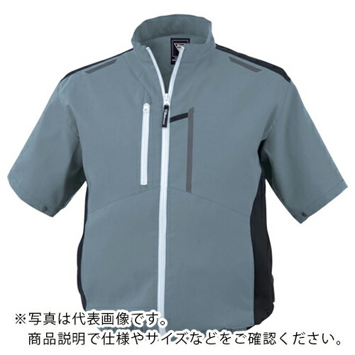 XEBEC ( ジーベック ) 空調服制電半袖ブルゾン ブルーグレー ( XE98027-43-L )