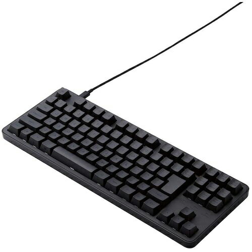 ELECOM ( エレコム ) メカニカルキーボード 有線 USB Type-C着脱式 テンキーレス 静音赤軸 ブラック ( TK-MC30UKPBK ) 【メーカー取寄】