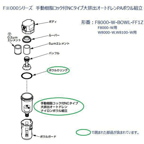 CKD F.R.Lユニット 8000シリーズ用 ボウル組立 ( F8000-W-BOWL-FF1Z )
