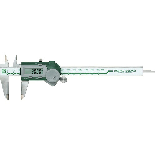 SK ( 新潟精機 ) デジタルノギス 超硬チップ付 150mm ( GDCS-150W )
