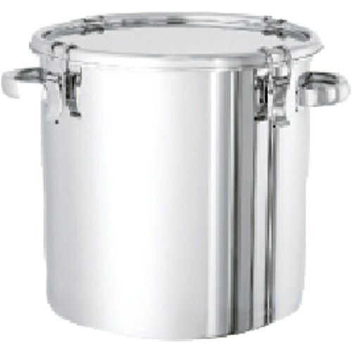 MONOVATE ステンレス鋼貯蔵タンク テーパー付つかみ取るゼムクリップ式密閉貯蔵タンク(フタ付)45L ( TP-CTH-39 )