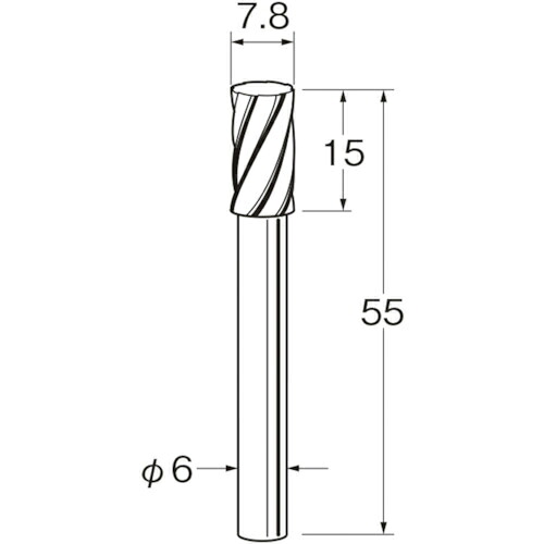 リューター ( 日本精密機械工作 ) 軽合金用超硬カッター ( K7622 )