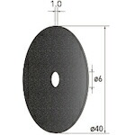 ナカニシ 切断砥石ディスク 10枚入 φ40×1×穴φ6 WA #100 ( 43336 ) 【メーカー取寄】