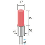ナカニシ セラミックファイバーブラシ エンド型 φ7×15×軸φ3 中仕上用 ( 51139 ) 【メーカー取寄】